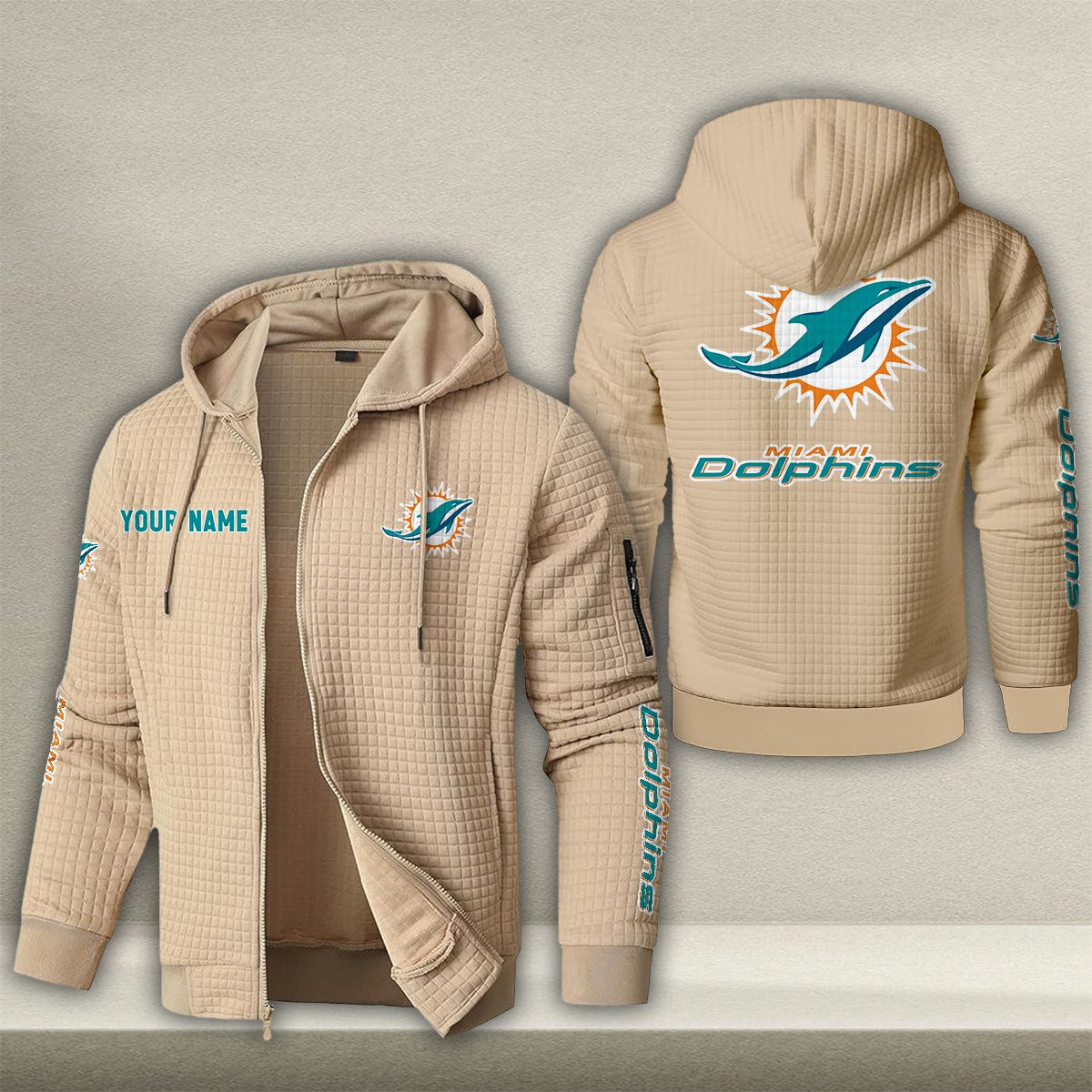 MIA x NFL Quilted Zip Hoodie DatND DVT