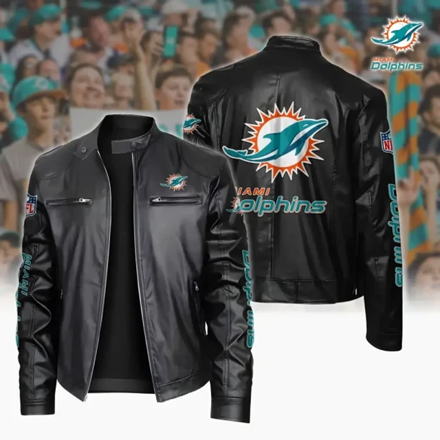 MIA x NFL Sport Leather Jacket DATND TANTD