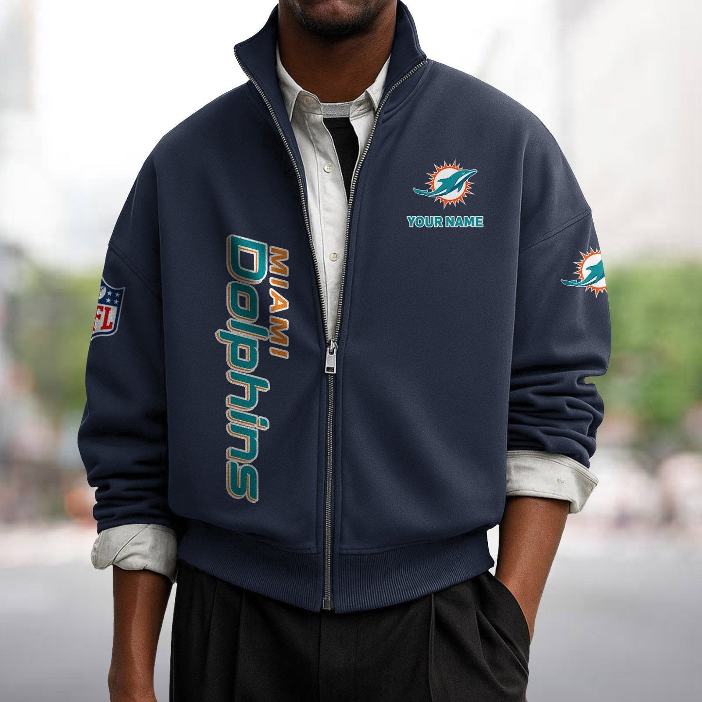 MIA x NFL Sweatshirt Full Zip DATND TANTD