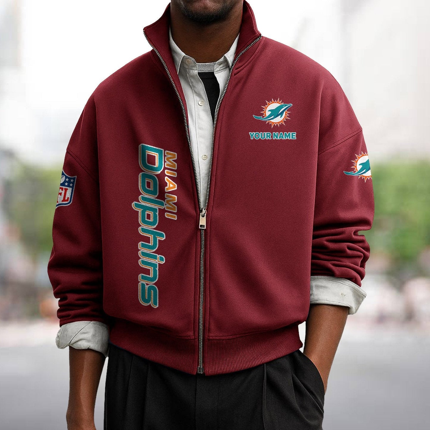 MIA x NFL Sweatshirt Full Zip DATND TANTD