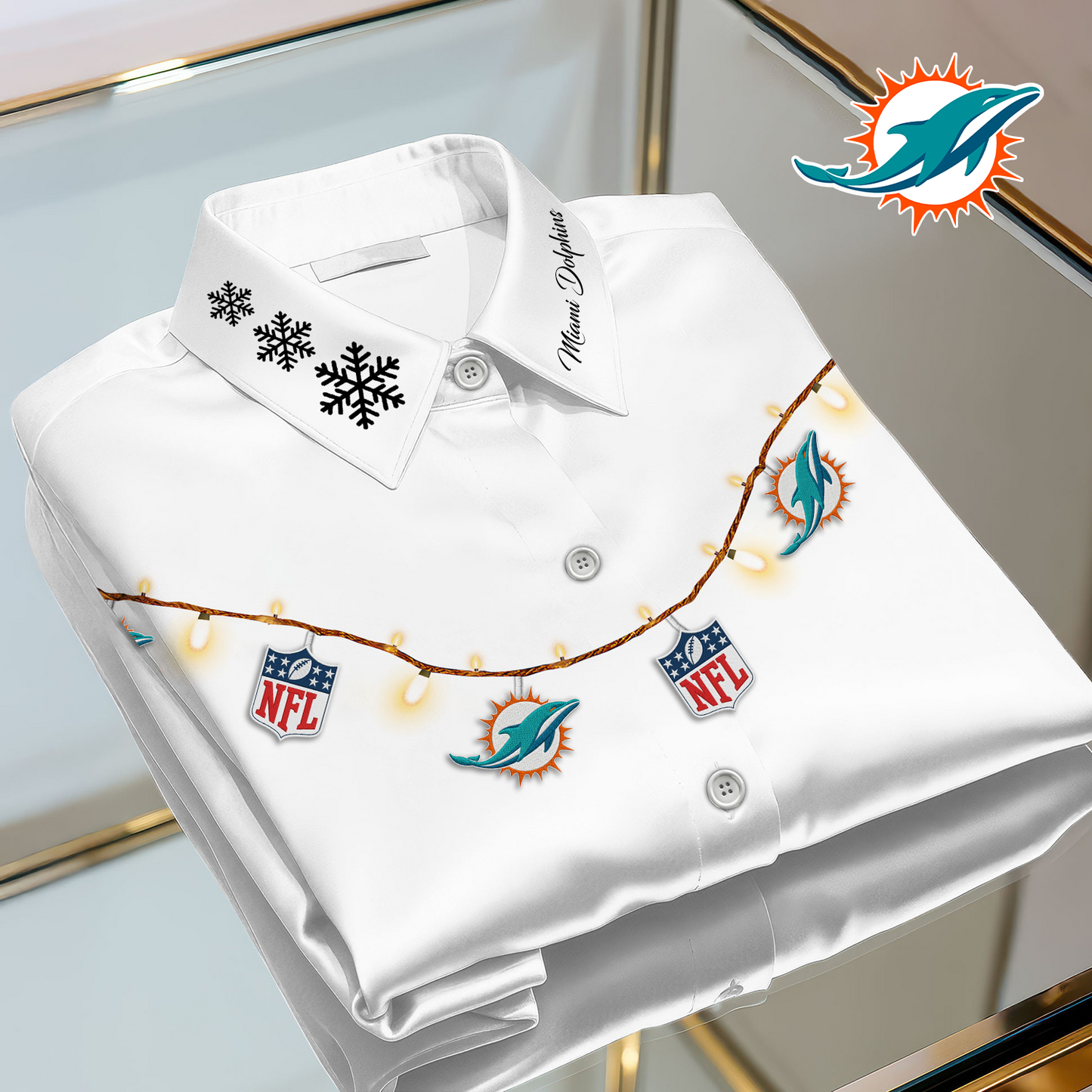 MIA X Premium NFL Christmas Long Sleeve Casual Shirt 101125 V1 NAK NHT