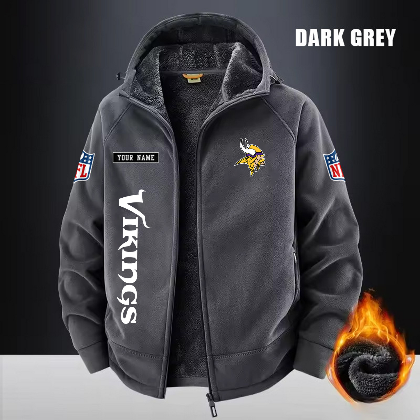 MIN x NFL 3D Half-zip Hoodie DATND TANTD