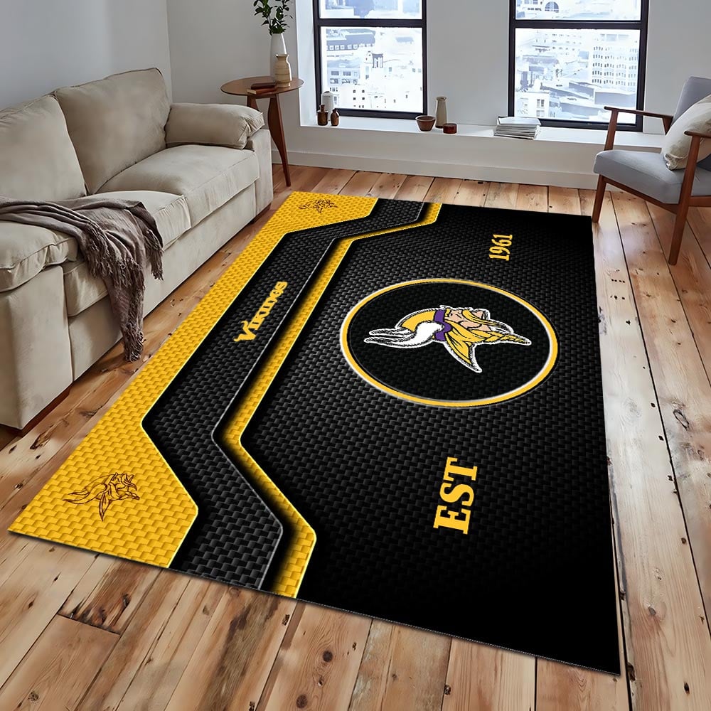 MIN x NFL Modern Sports Living Room Rug DatND DVT