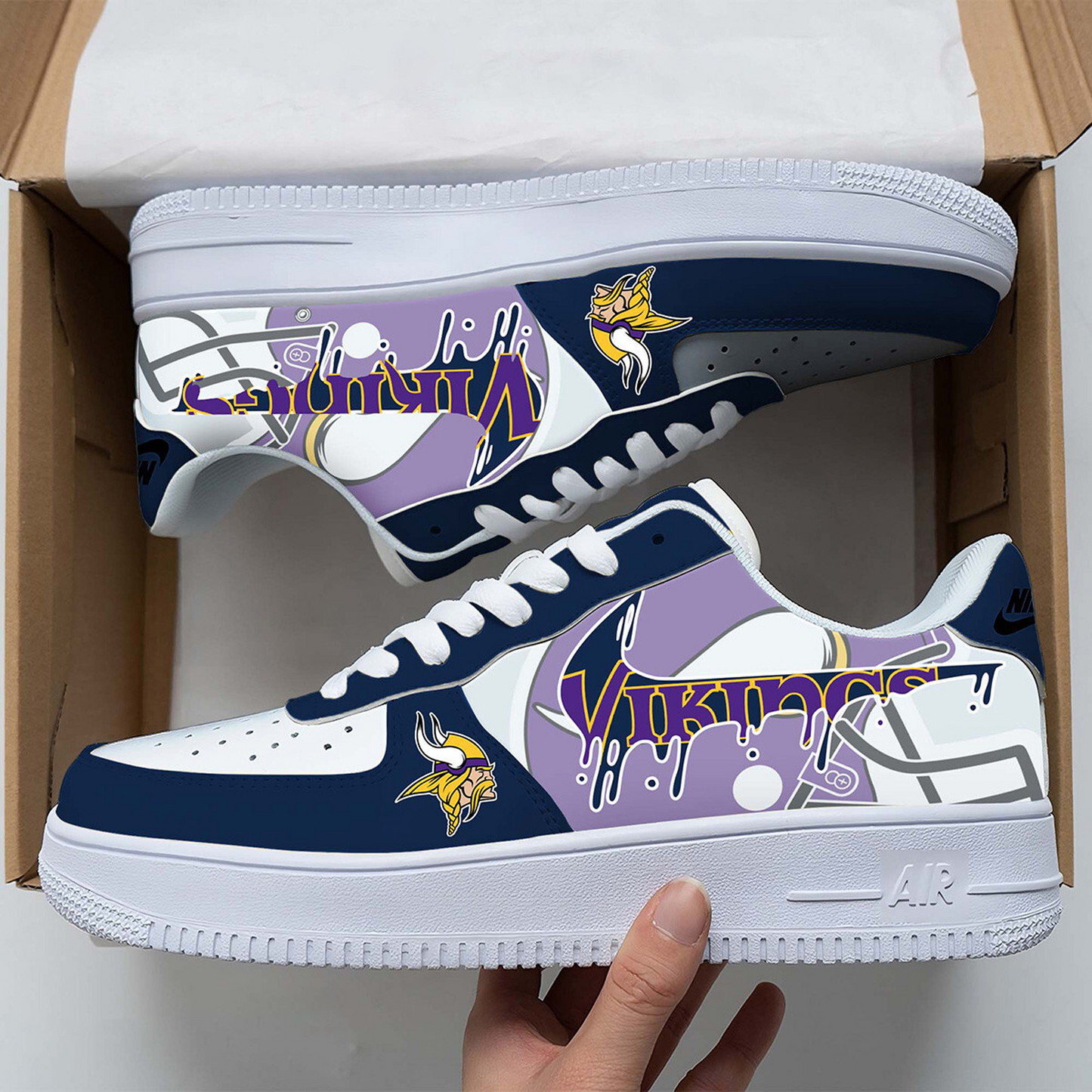 MIN x NFL Team Logo Fan Air Force 1 Shoes DATND TANTD