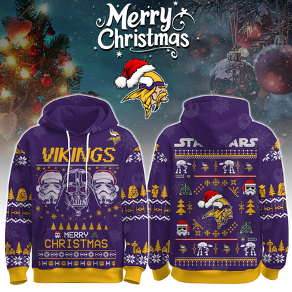 MIN x NFL Unisex Merry Christmas The Force Edition Hoodie DATND TANTD