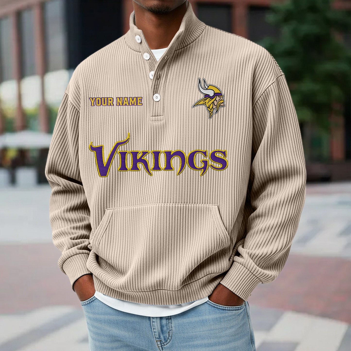MIN x NFL Waffle High Neck Long Sleeved Sweatshirt DATND TANTD 221125
