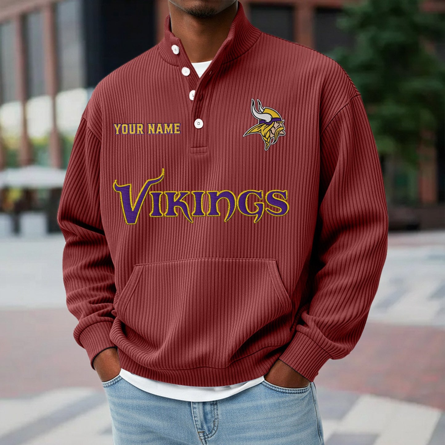 MIN x NFL Waffle High Neck Long Sleeved Sweatshirt DATND TANTD 221125