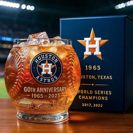 MLB Team Houston Astros 60th Anniversary Collector Whiskey Glass V1 NAK