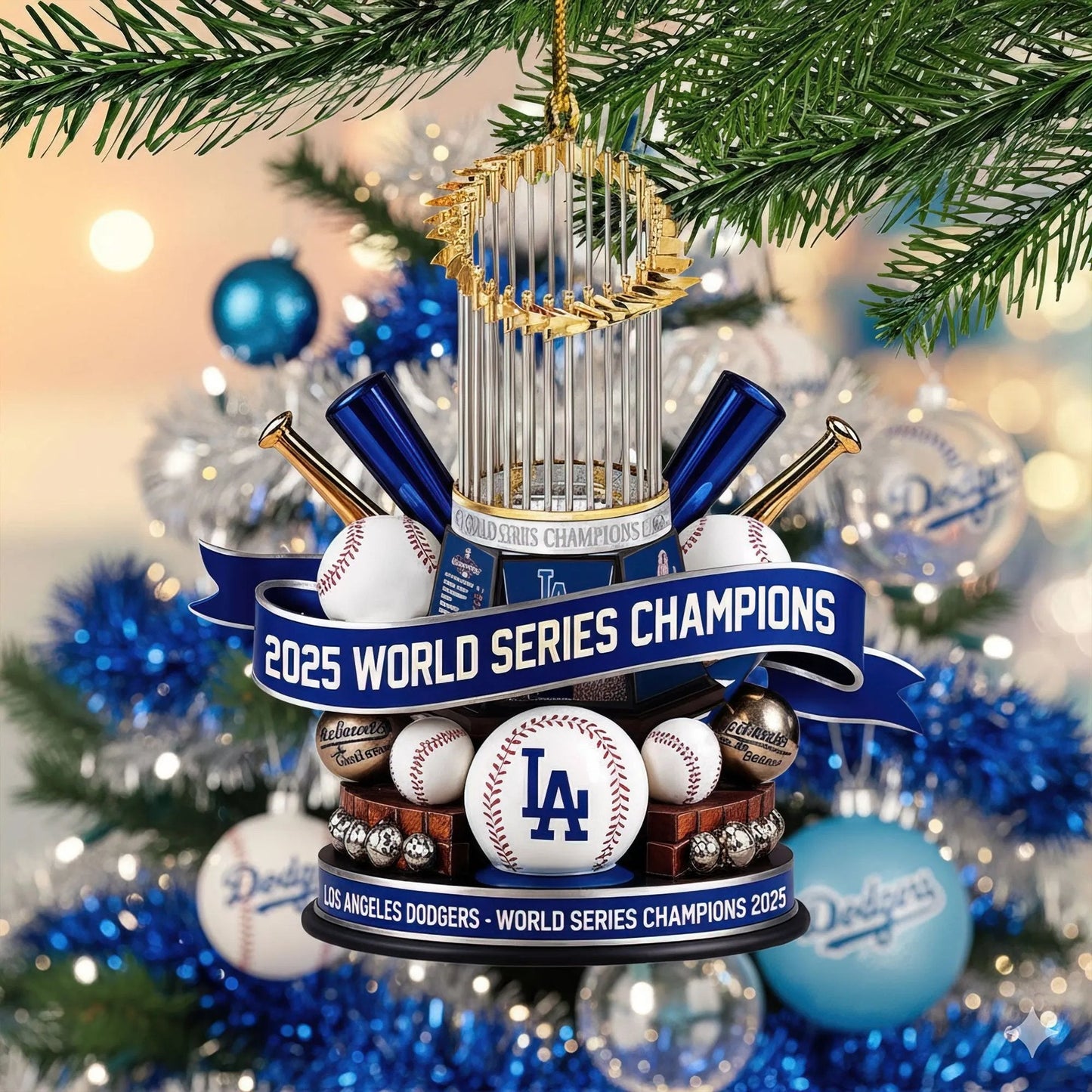 MLB x LAD World Series Champions 2025 Baseball Ornaments HLP HLPHUONG