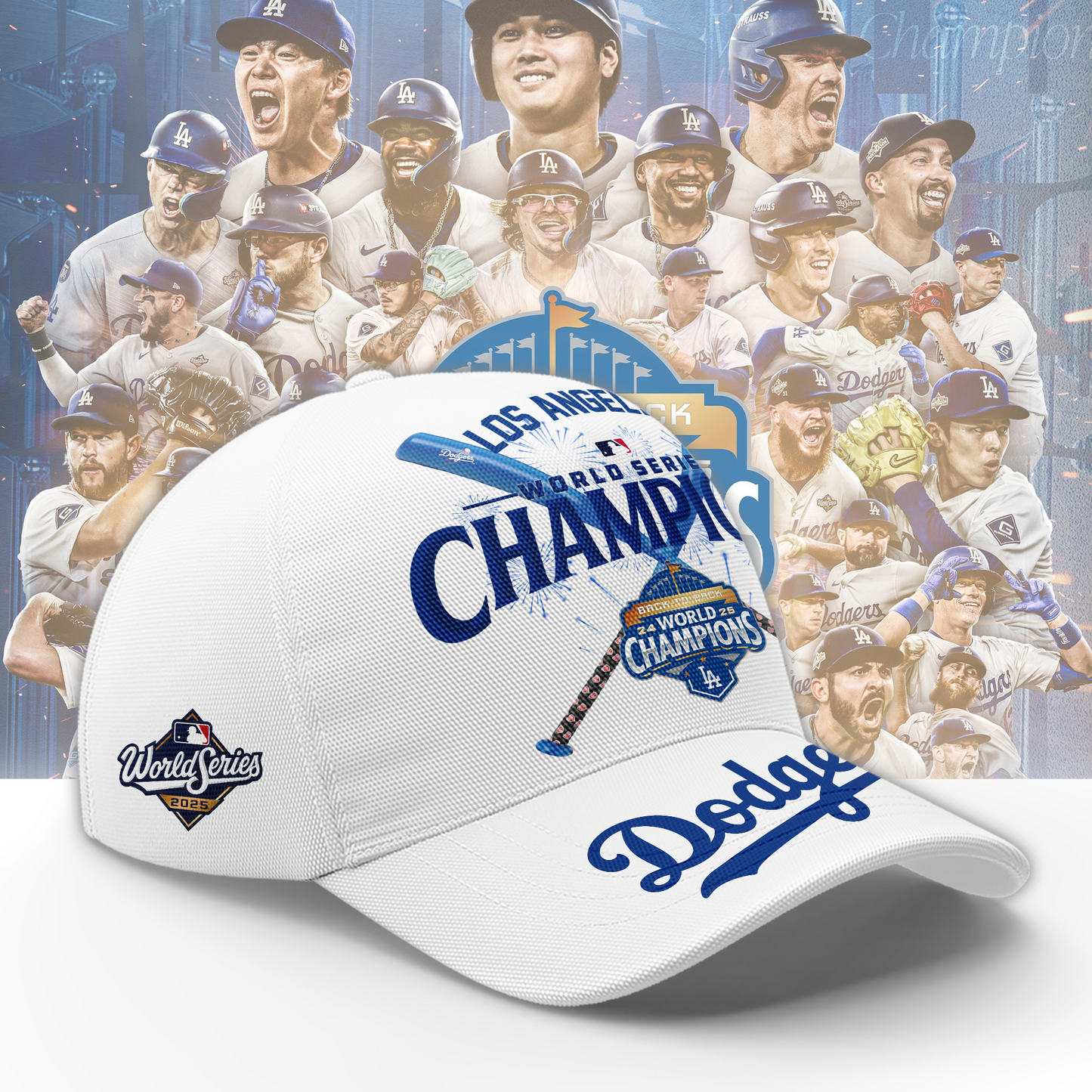 MLB x LA All Over Printed Caps NAK NHT 1