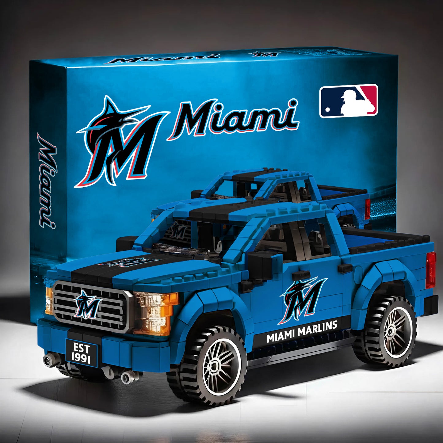 MLB 3D Racing Truck Model Building Block Set V1 NAK NHM