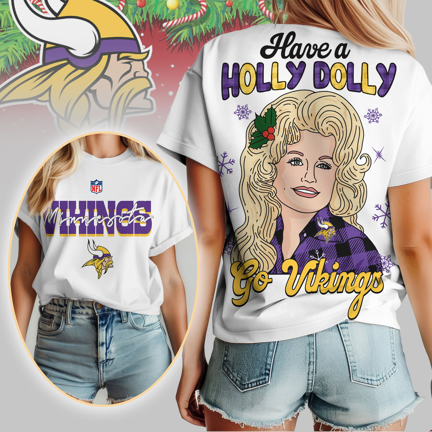 MV Premium NFL Have A Holly Dolly Women Shirt DDT CTND