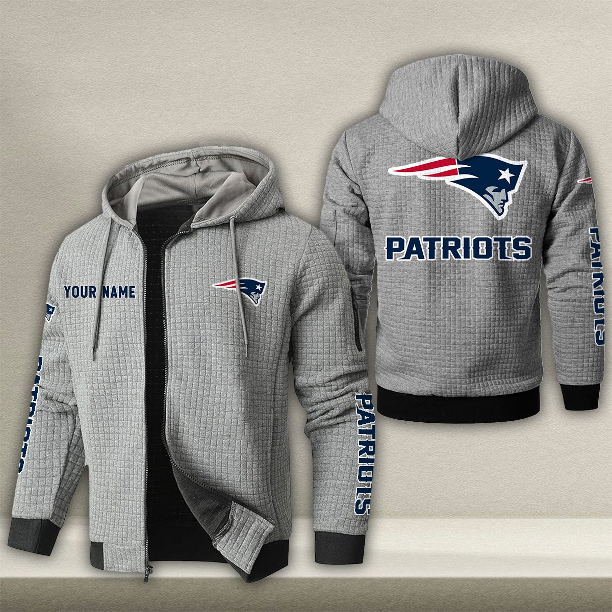 NE x NFL Quilted Zip Hoodie DatND DVT