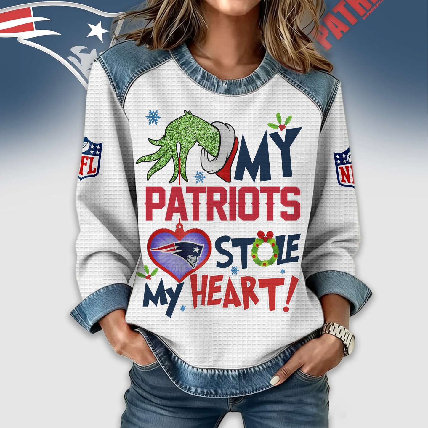 NEP Premium NFL Grinch Womenƒ??s Casual Sweatshirt DDT 081125 NTL