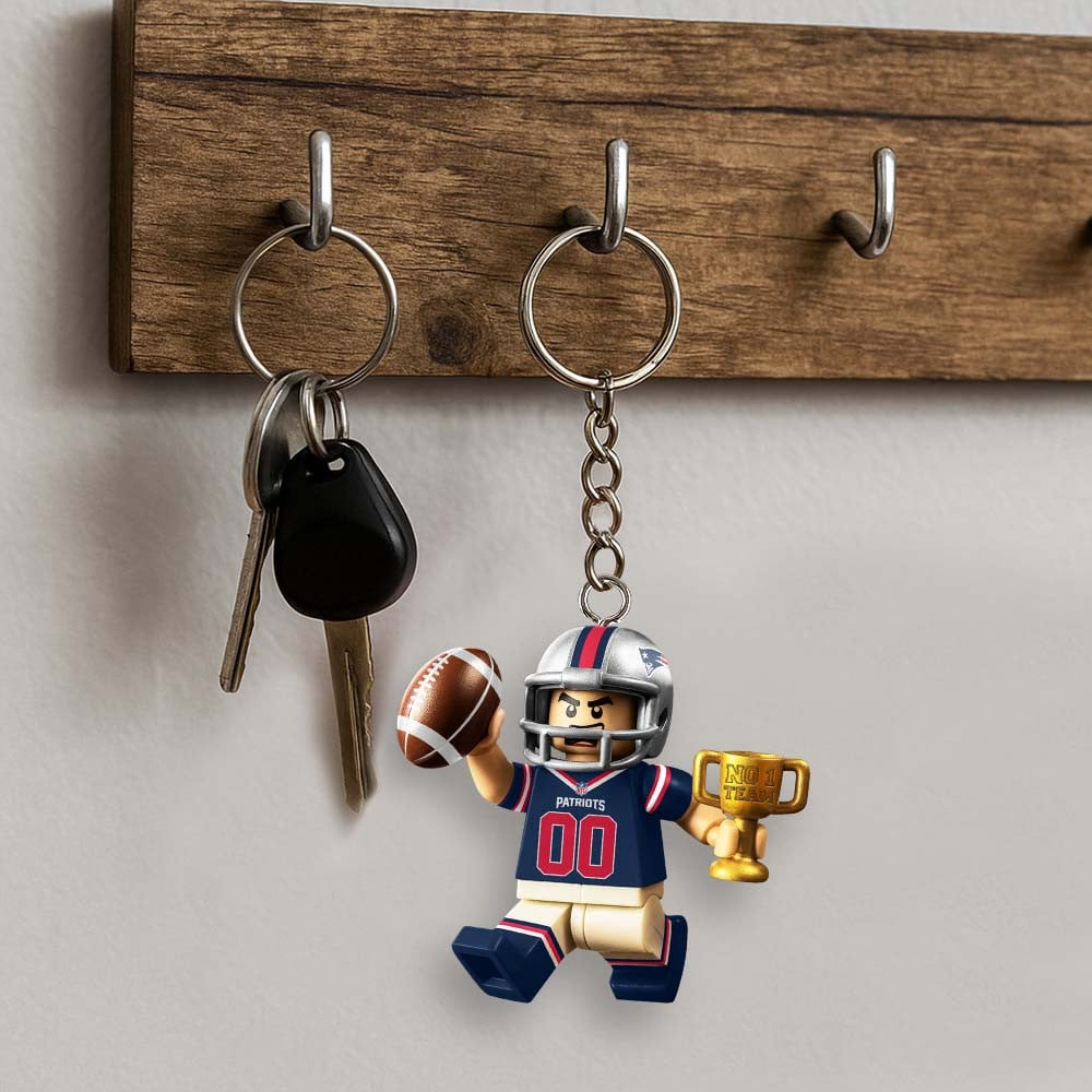 NEP Premium NFL Lego No. 1 Team Personalized Key Chain DDT NTL