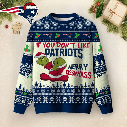 NEP Premium NFL Merry Kissmyass Ugly Sweater DDT CTND
