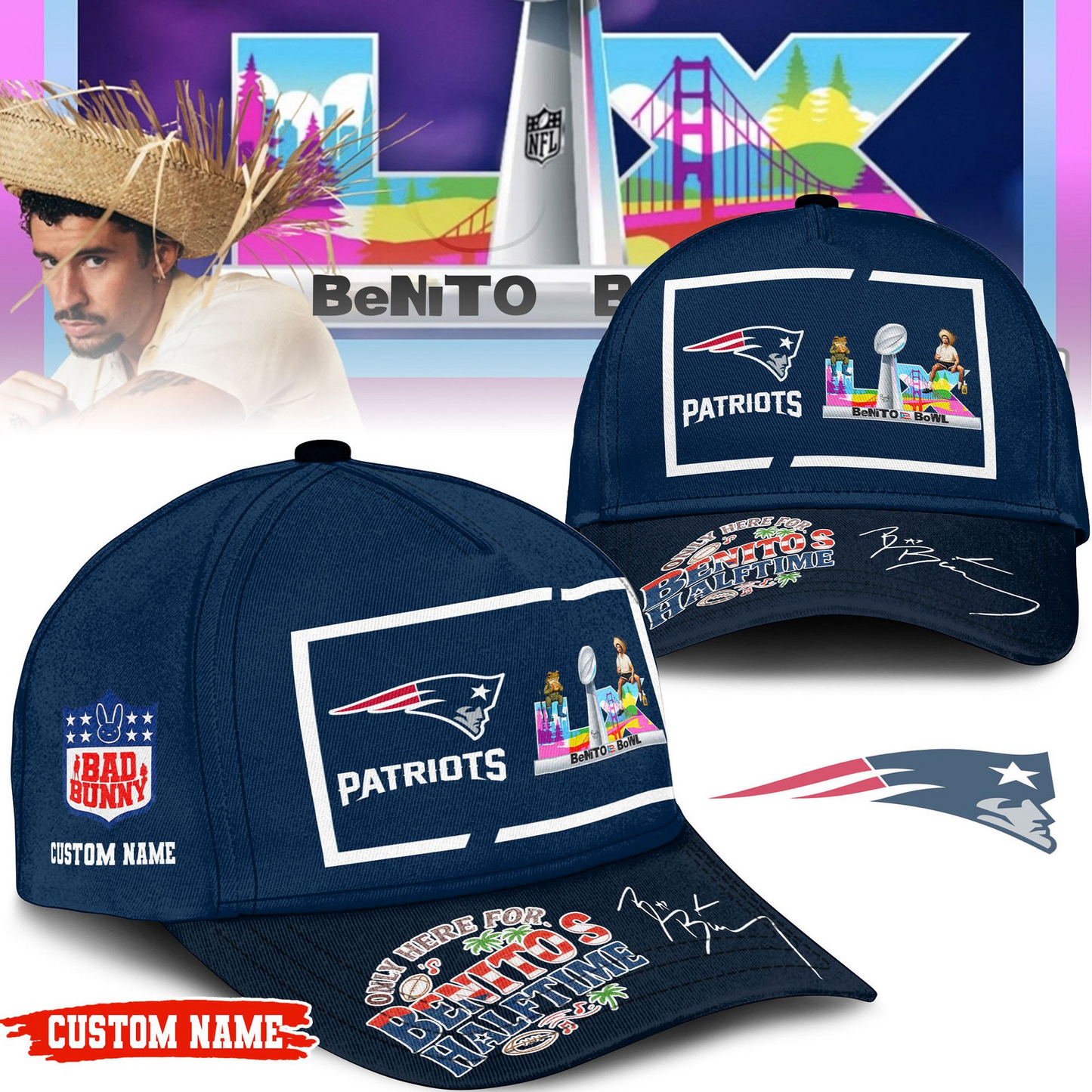 NEP Premium NFL Only Here For Benitos Halftime Cap DDT HLPHUONG