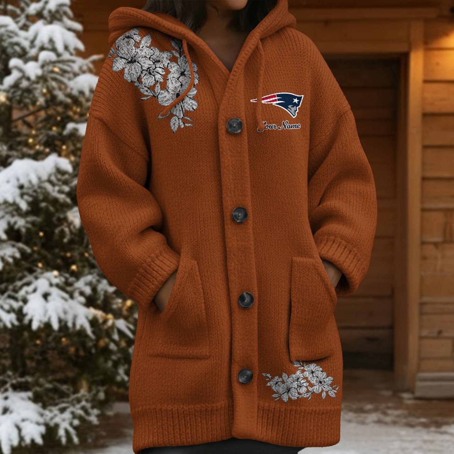 NEP x NFL Women's Casual Knitted Hooded Cardigan DATND TANTD 211125