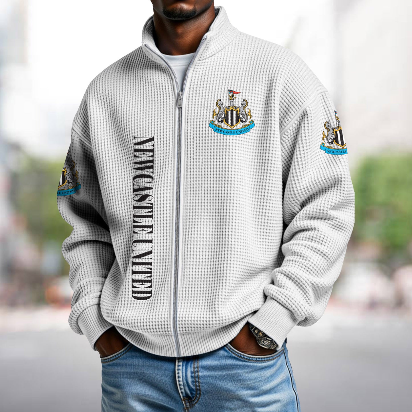 NEW x EPL Waffle Zip Up Sweatshirt DatND DVT