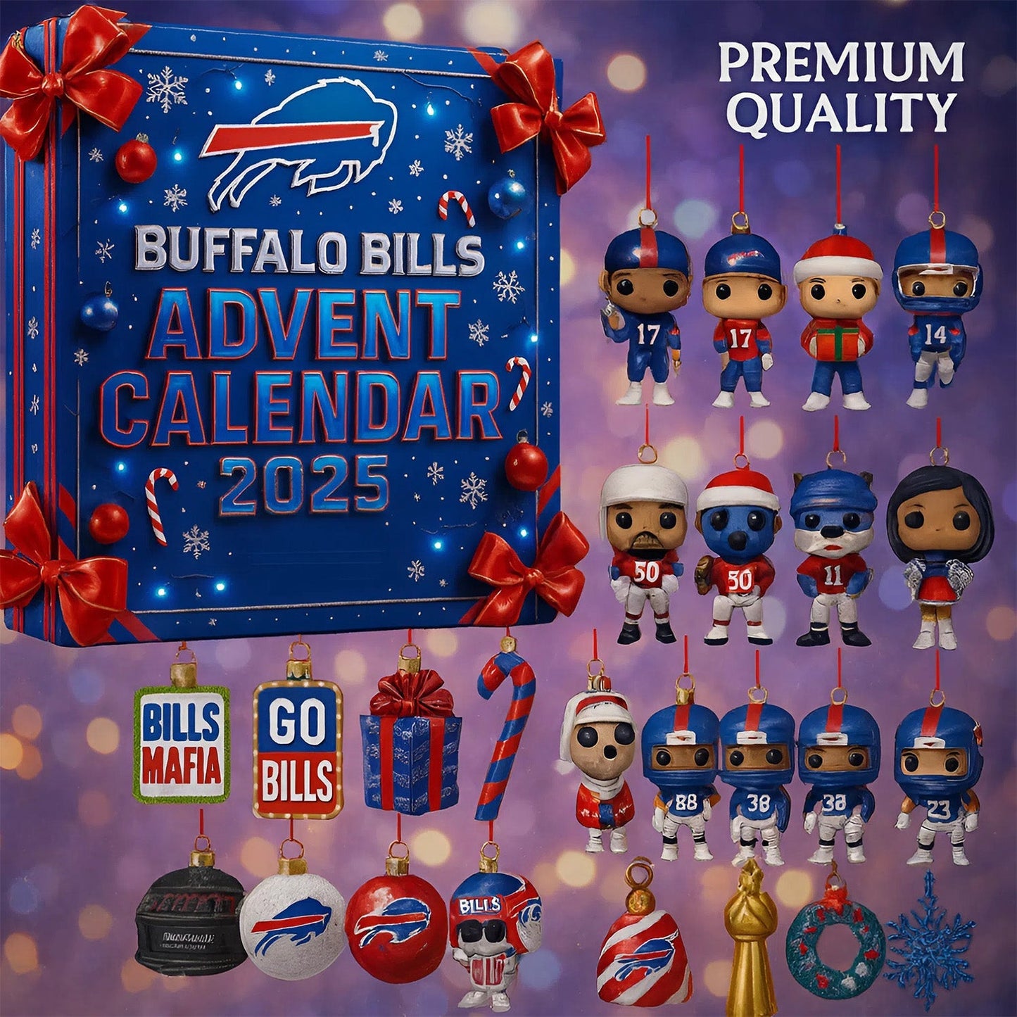 NFL BUF Team Advent Calendar Christmas V1 NAK NHM