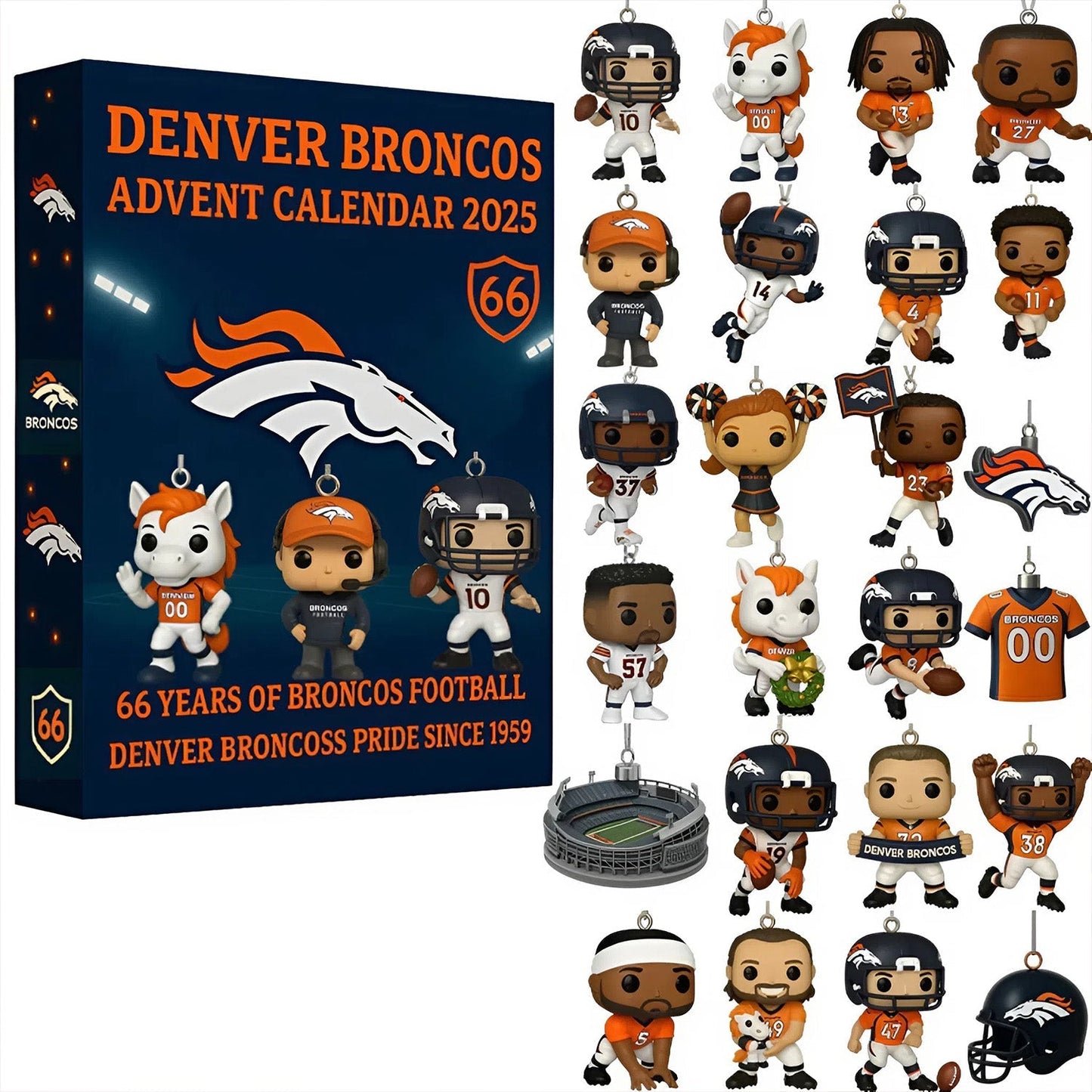 NFL DEN Team Advent Calendar Christmas V1 NAK NHM