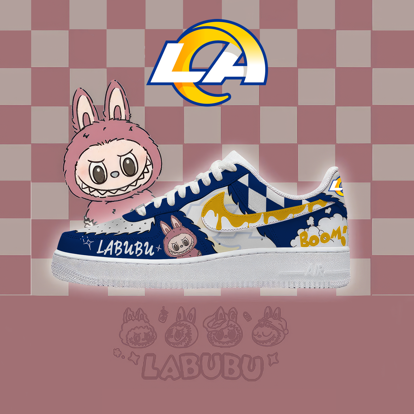 NFL LAR x Labubu Premium AF1 Sneaker DDT CTND