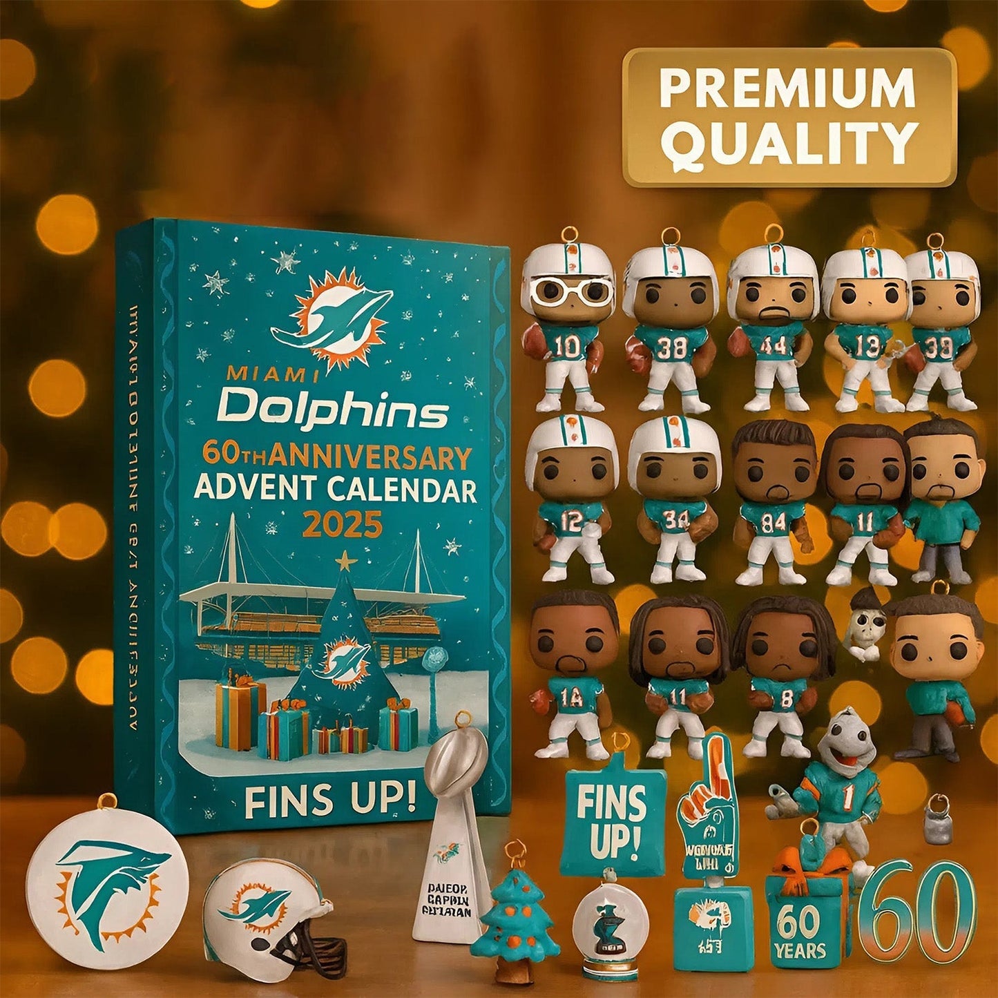 NFL MIA Team Advent Calendar Christmas V1 NAK NHM