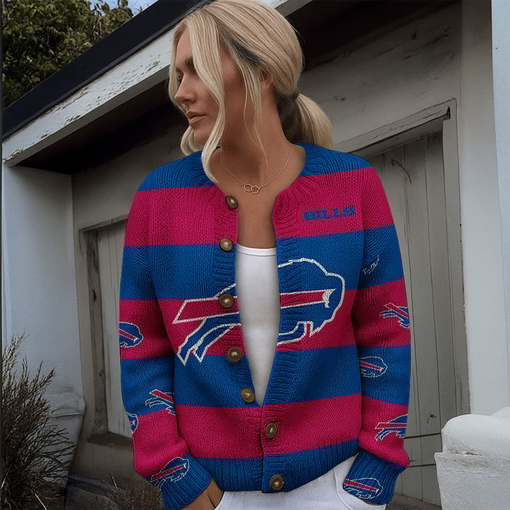 NFL x BUF Women's Cardigan Sweater HLP