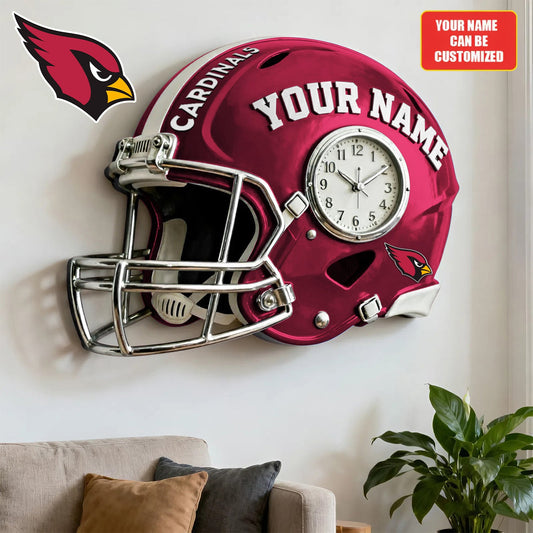 NFL AC Personalized American football helmet sculpture clock 08112025 V1 NAK NHM