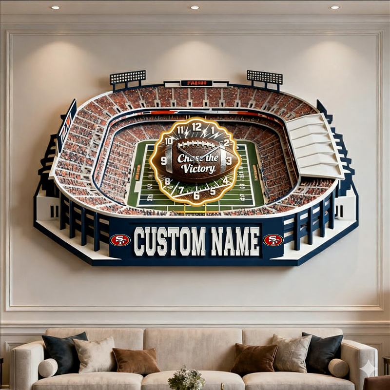 NFL SF49 Personalized Sanford Stadium Themed Clock101125 V1 NAK HTLPHUONG