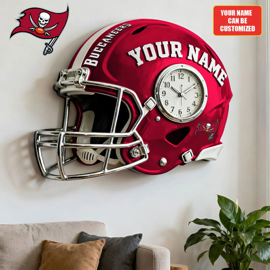 NFL TBC Personalized American football helmet sculpture clock 08112025 V1 NAK NHM