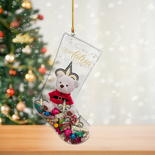 NO x NFL Christmas Personalized Acrylic Ornament DatND DVT