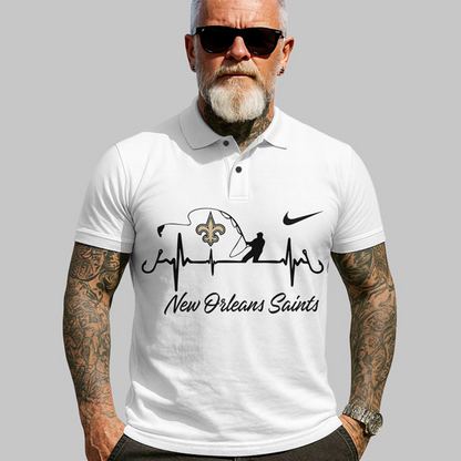 NOS Premium NFL Fishing In My DNA Polo Shirt DDT CTND