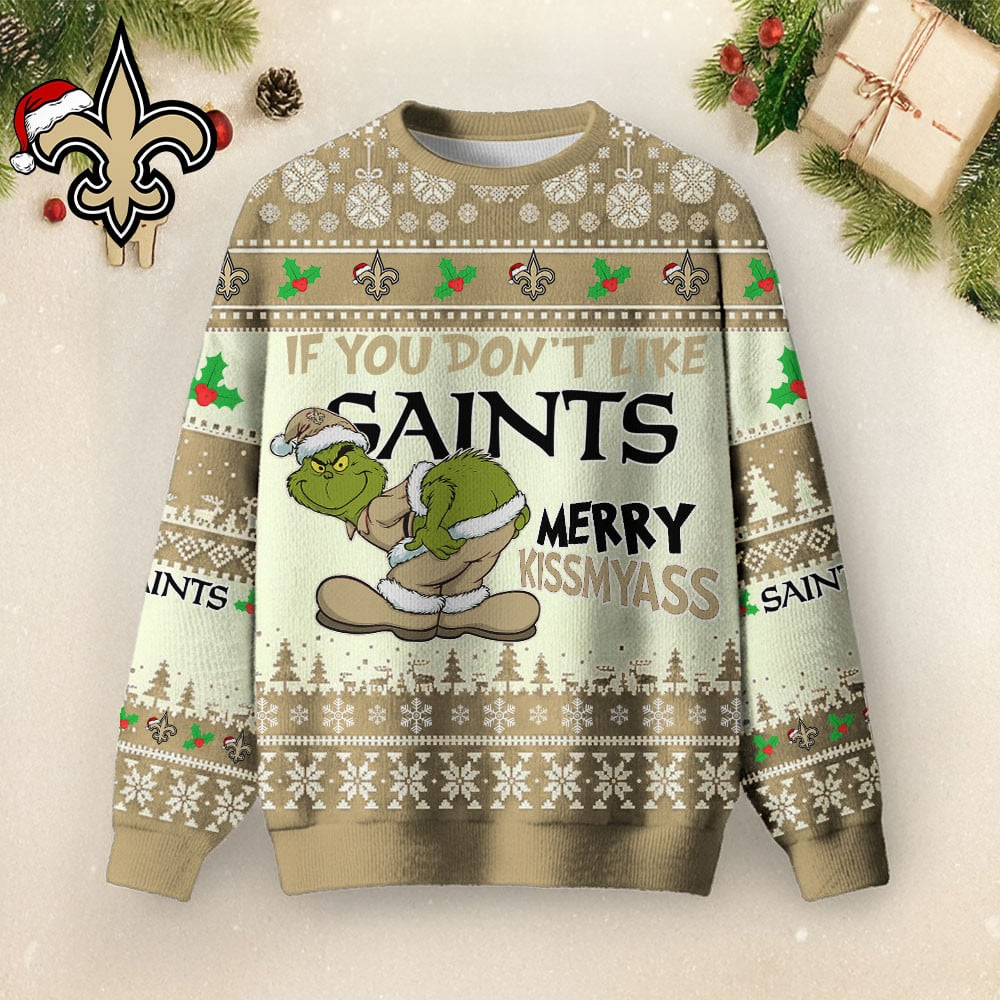 NOS Premium NFL Merry Kissmyass Ugly Sweater DDT CTND
