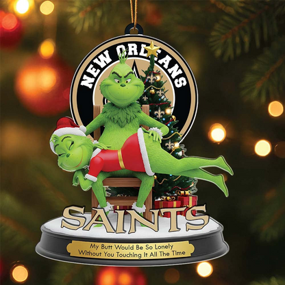 NOS Premium NFL x Grinch Acrylic Ornament DDT NTL