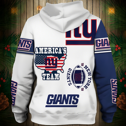 NYG Premium NFL 3D Graphic Hoodie DDT NTL