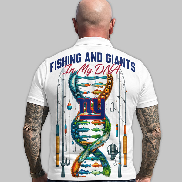 NYG Premium NFL Fishing In My DNA Polo Shirt DDT CTND