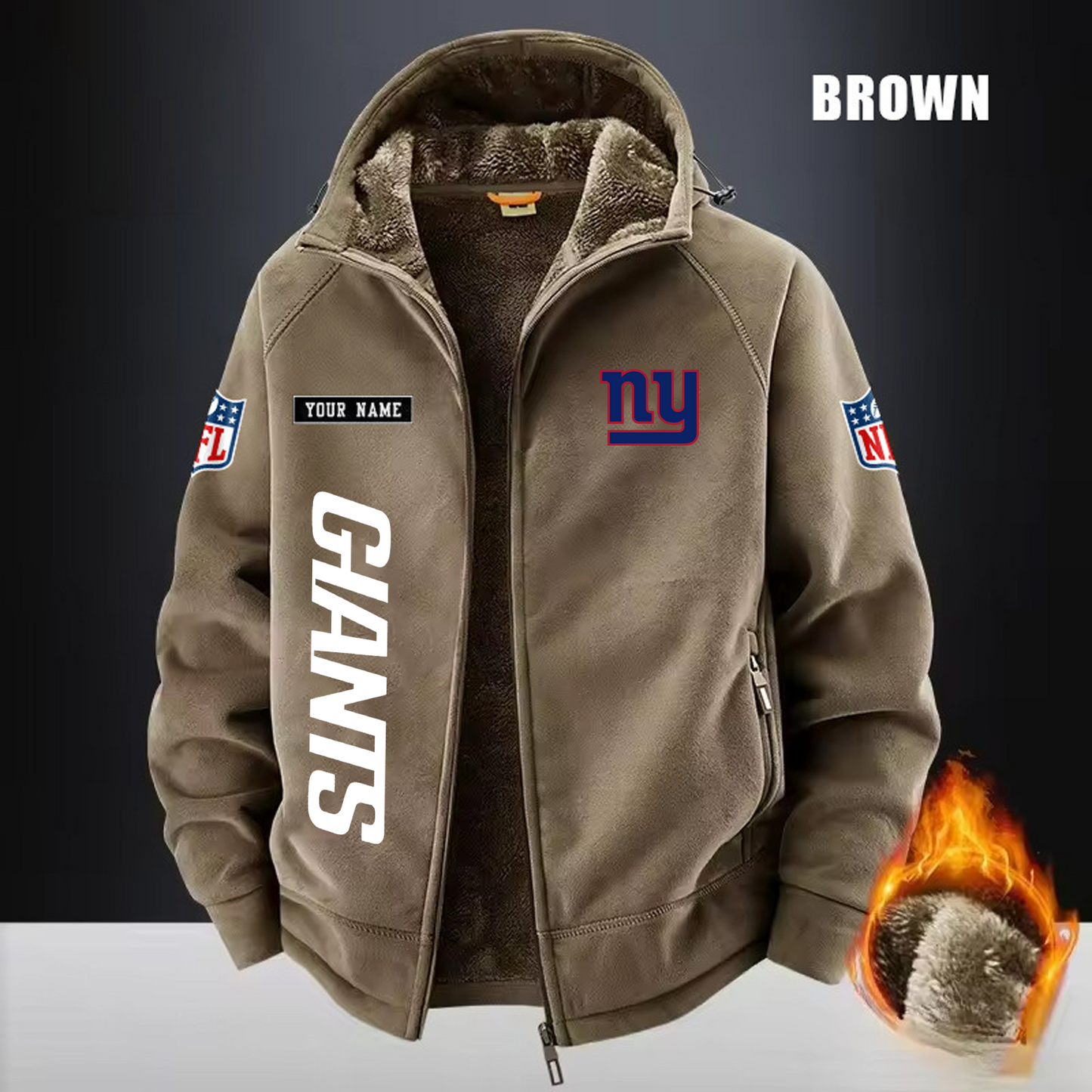 NYG x NFL 3D Half-zip Hoodie DATND TANTD