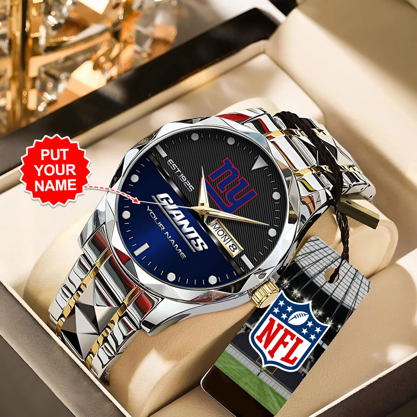 NYG x NFL Alloy Luxury Quartz Watch DATND TANTD