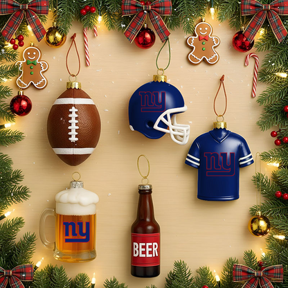 NYG x NFL Football Combo Set 5 Acrylic Ornament For Home Decor DatND DVT