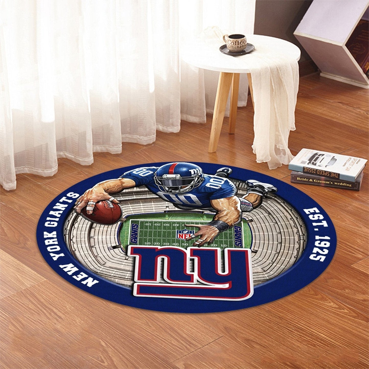 NYG x NFL Luxury 3D Round Rug DatND DVT