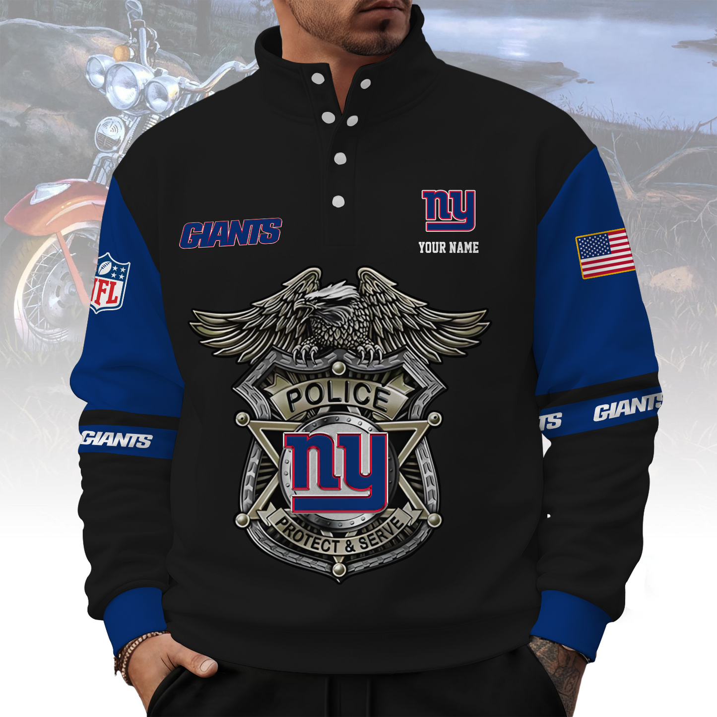 NYG x NFL Western Style Sweater With Buckles DatND ThuongNH