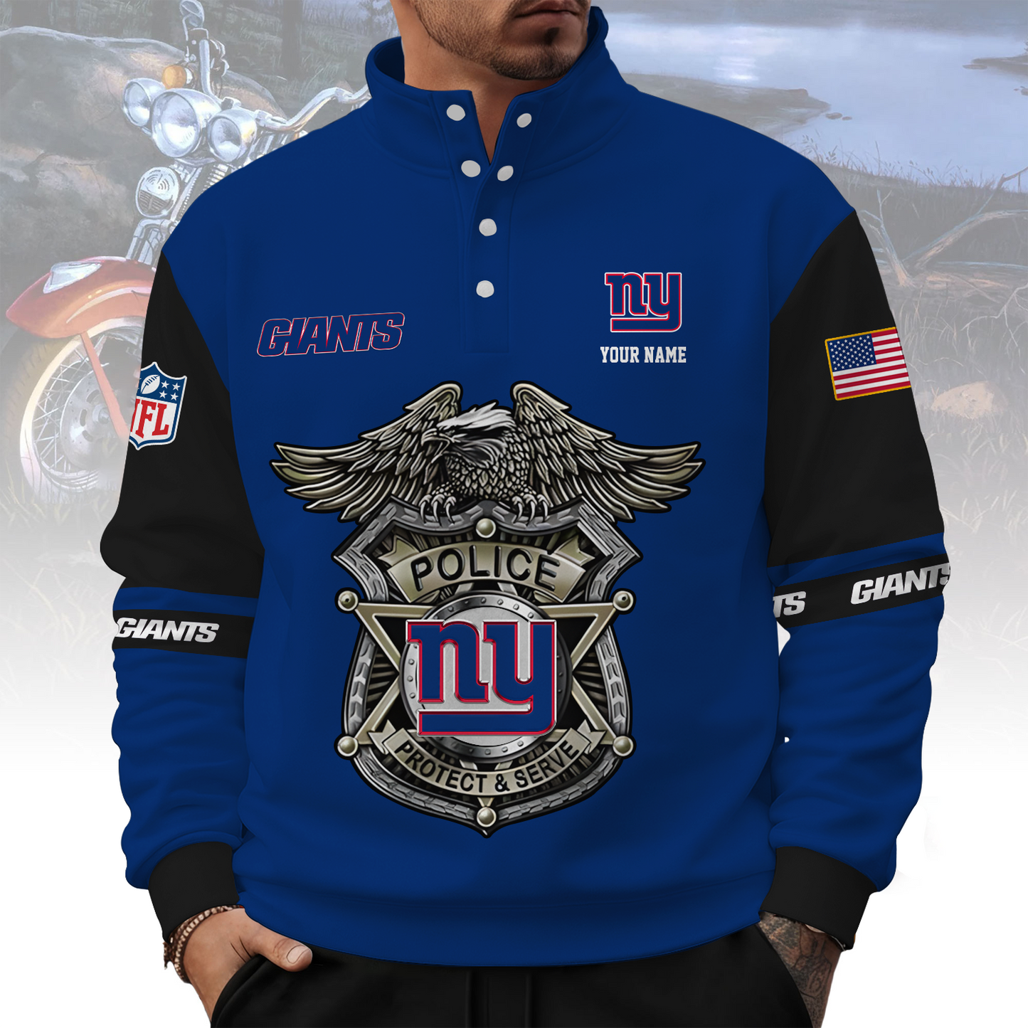 NYG x NFL Western Style Sweater With Buckles DatND ThuongNH