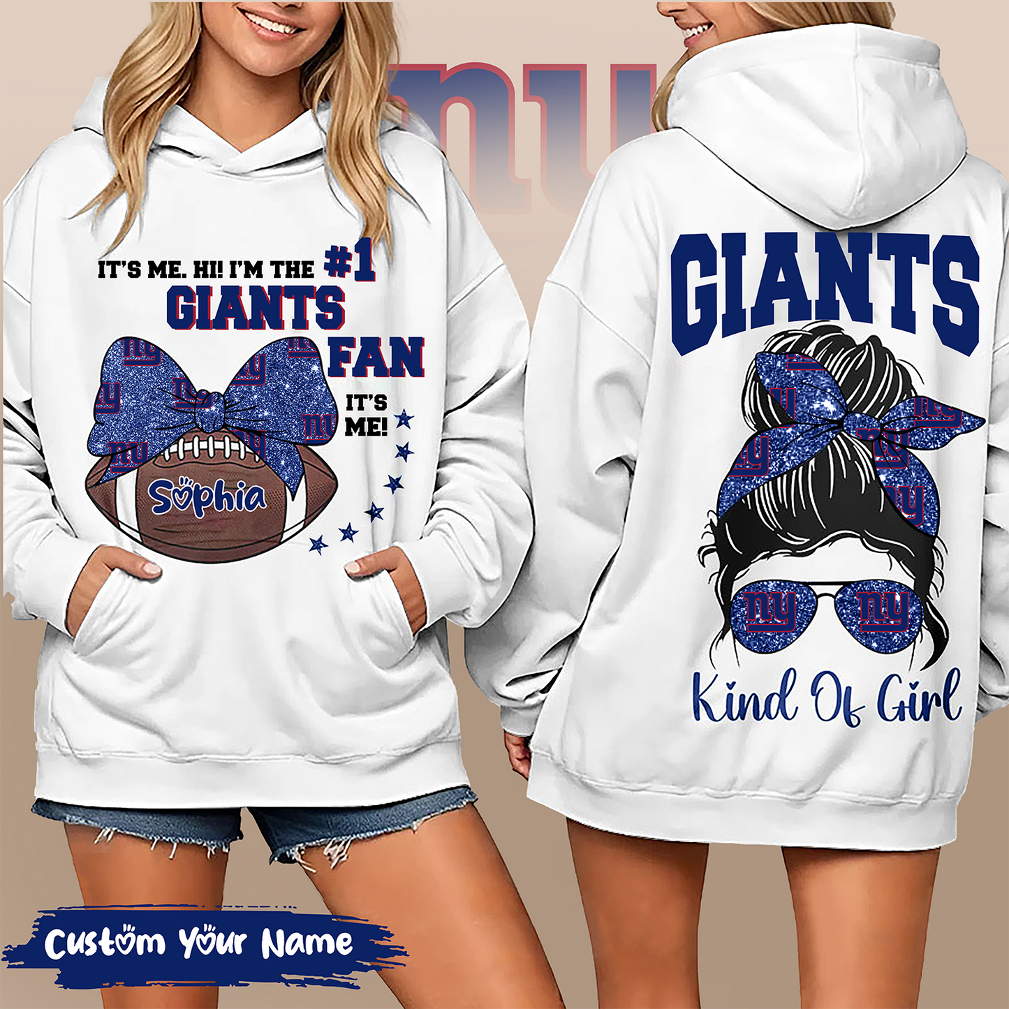 NYG Premium NFL Kind Of Girl Hoodie DDT HLPHUONG