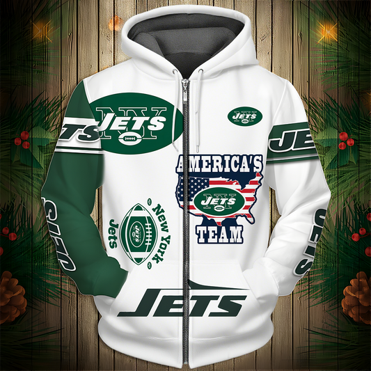 NYJ Premium NFL 3D Graphic Hoodie DDT NTL