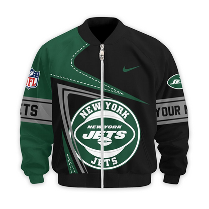 NYJ Premium NFL Game Day 3D Bomber Jacket DDT NTL