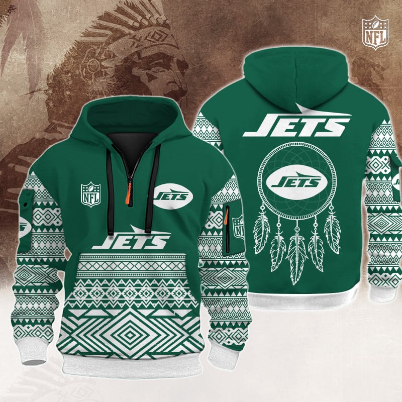 NYJ Premium NFL Native American Hoodie DDT HLPHUONG