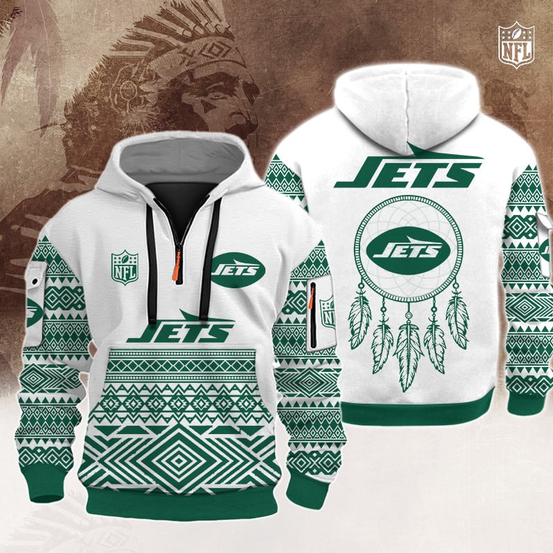 NYJ Premium NFL Native American Hoodie DDT HLPHUONG