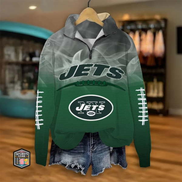 NYJ Premium Women Quarter-Zip Hoodie DDT CTND