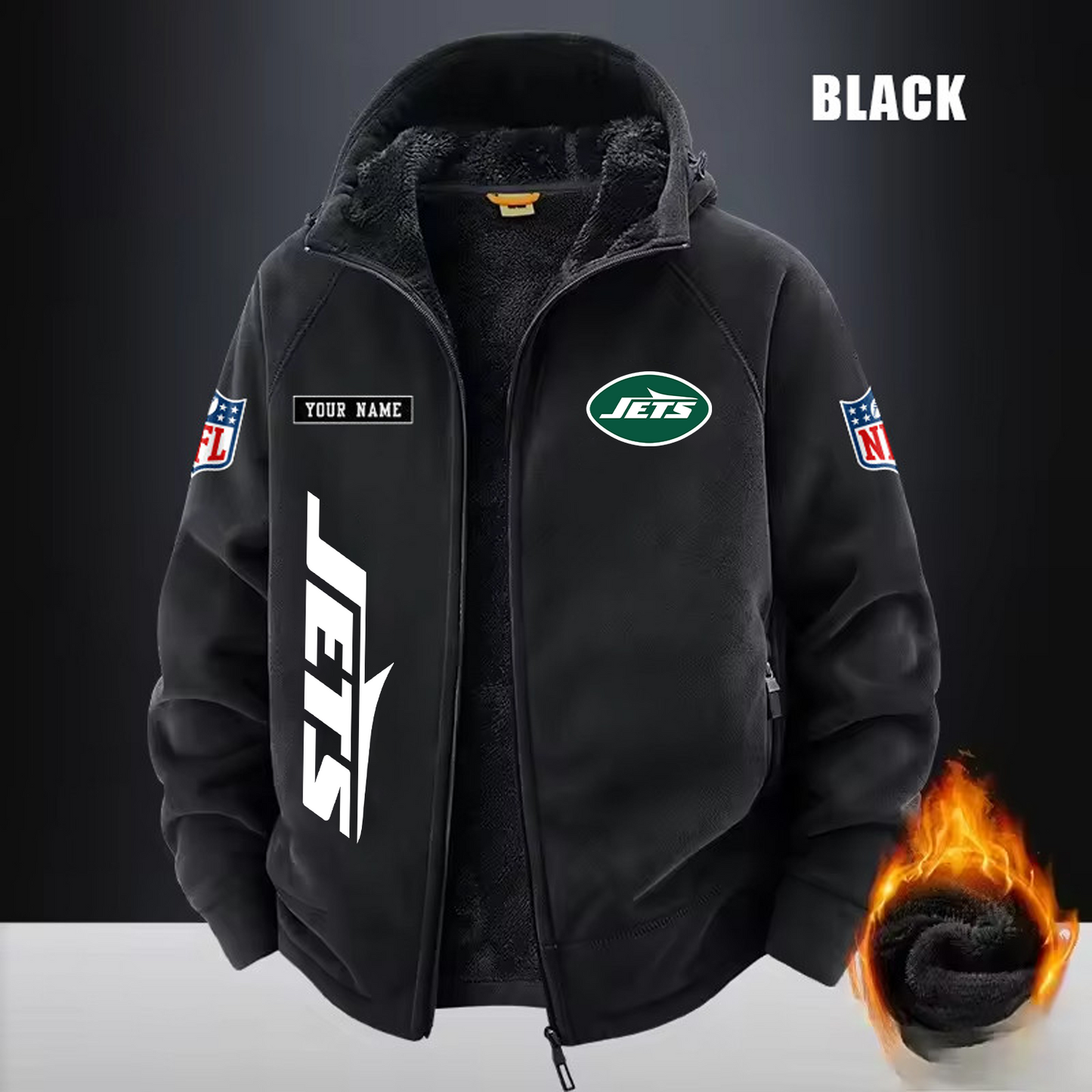 NYJ x NFL 3D Half-zip Hoodie DATND TANTD
